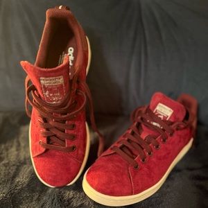 Burgundy Suede Stan Smith Adidas